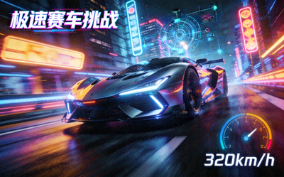 极速赛车挑战游戏截图 - 未来风格赛车在霓虹赛道上飞驰