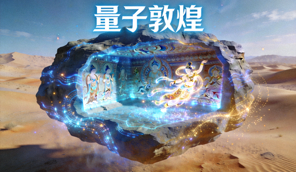 NG28电子游戏地图'量子敦煌' - 沙漠中悬浮的量子石窟与全息飞天壁画