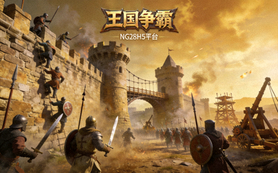 NG28H5平台策略游戏'王国争霸' - 中世纪城堡与士兵对战场景