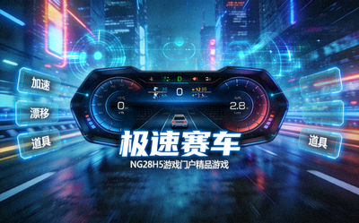 NG28H5游戏门户精品游戏'极速赛车'截图 - 未来风格的竞速游戏界面